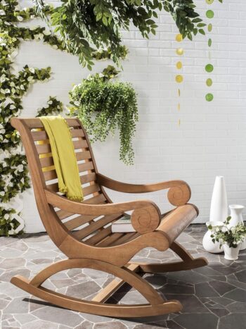 Drewniany fotel bujany Sonora